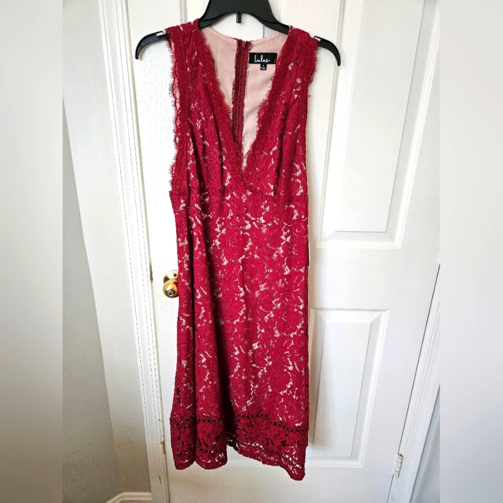Lulu's Lace Midi Dress